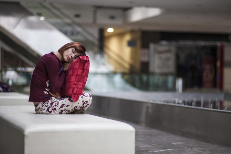 sleepy woman