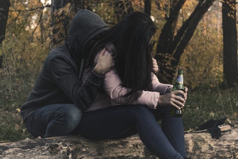 woman with alcohol addiction