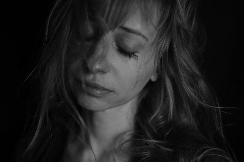 woman crying